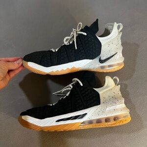 Nike Kids Black, Cream & Gum Basketball Sneakers